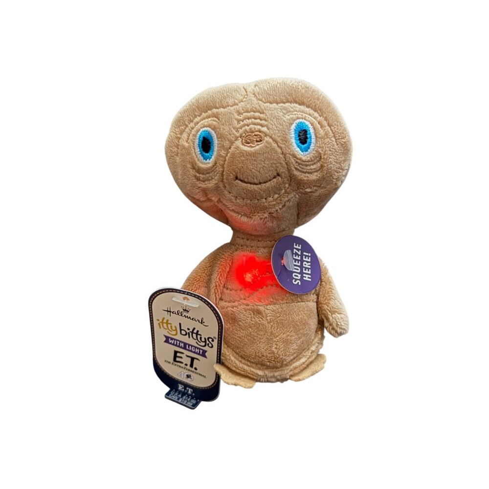 Hallmark Itty Bittys E.T. Plush With Light Up Chest & Tags - Picture 1 of 3